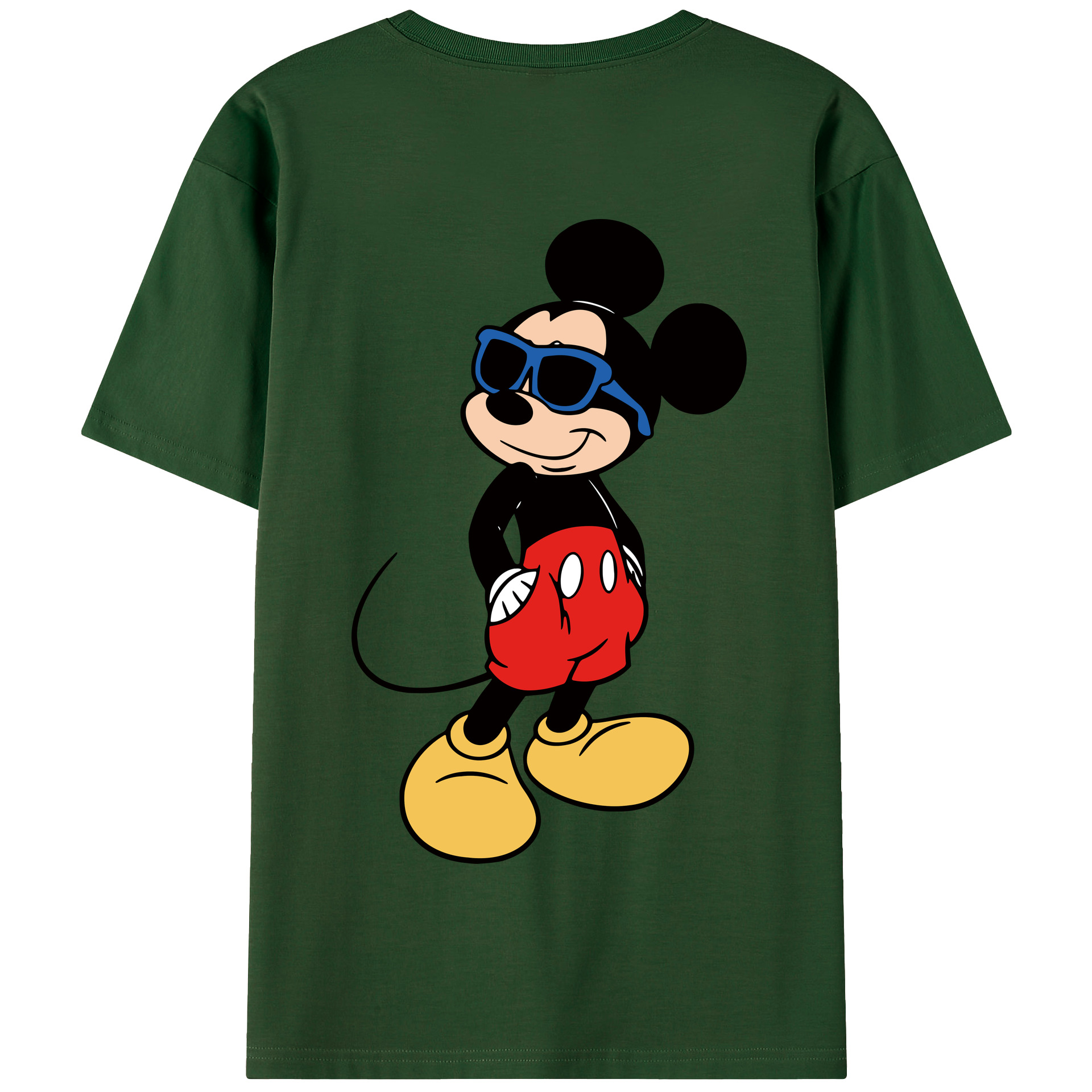 （画像用） ミッキーマウス Mickey Mouse 綿100％半袖Tシャツ（背面プリント）